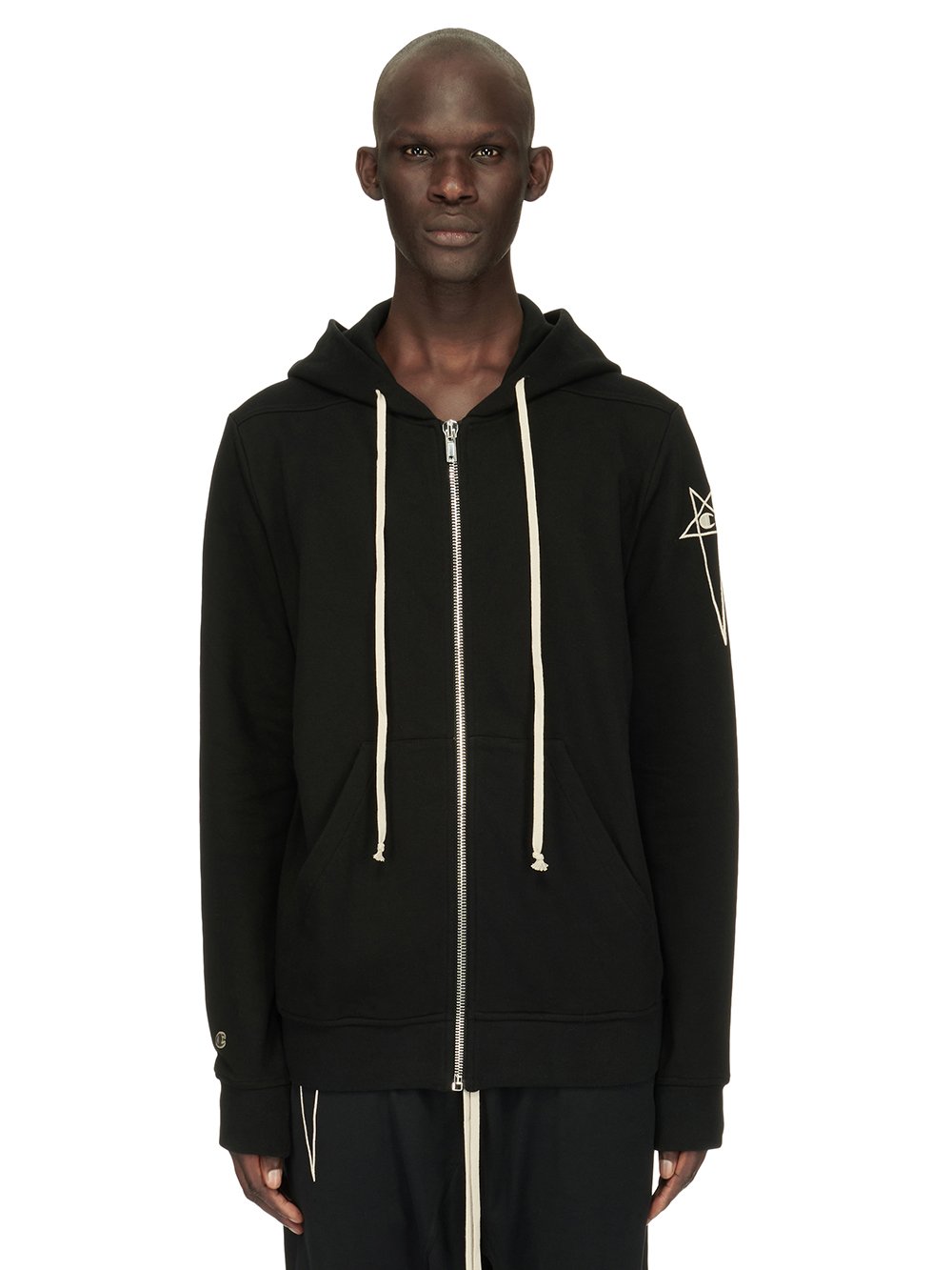 CHAMPION X RICK OWENS JASON'S HOODIE IN COMPACT COTTON FELPA