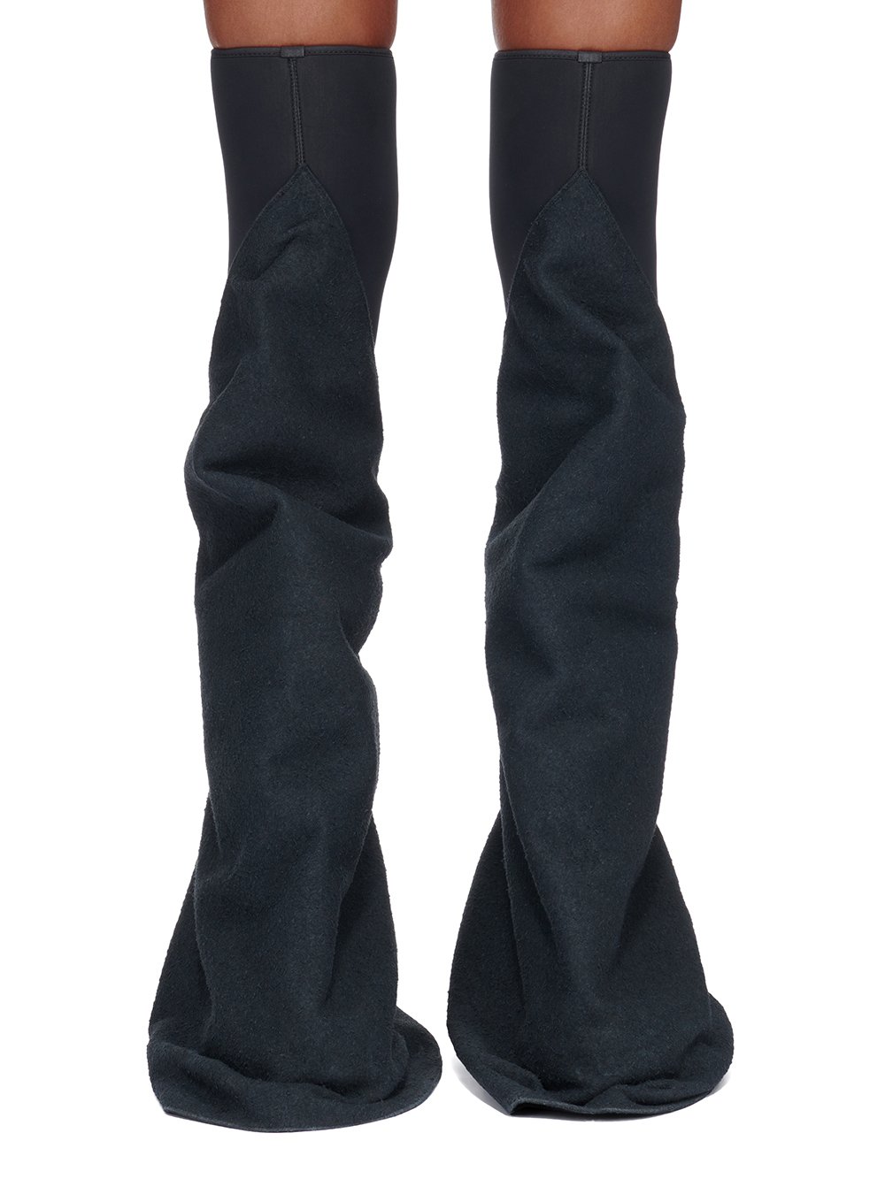DRKSHDW FW23 LUXOR FETISH IN BLACK SHAGGY COTTON SUEDE
