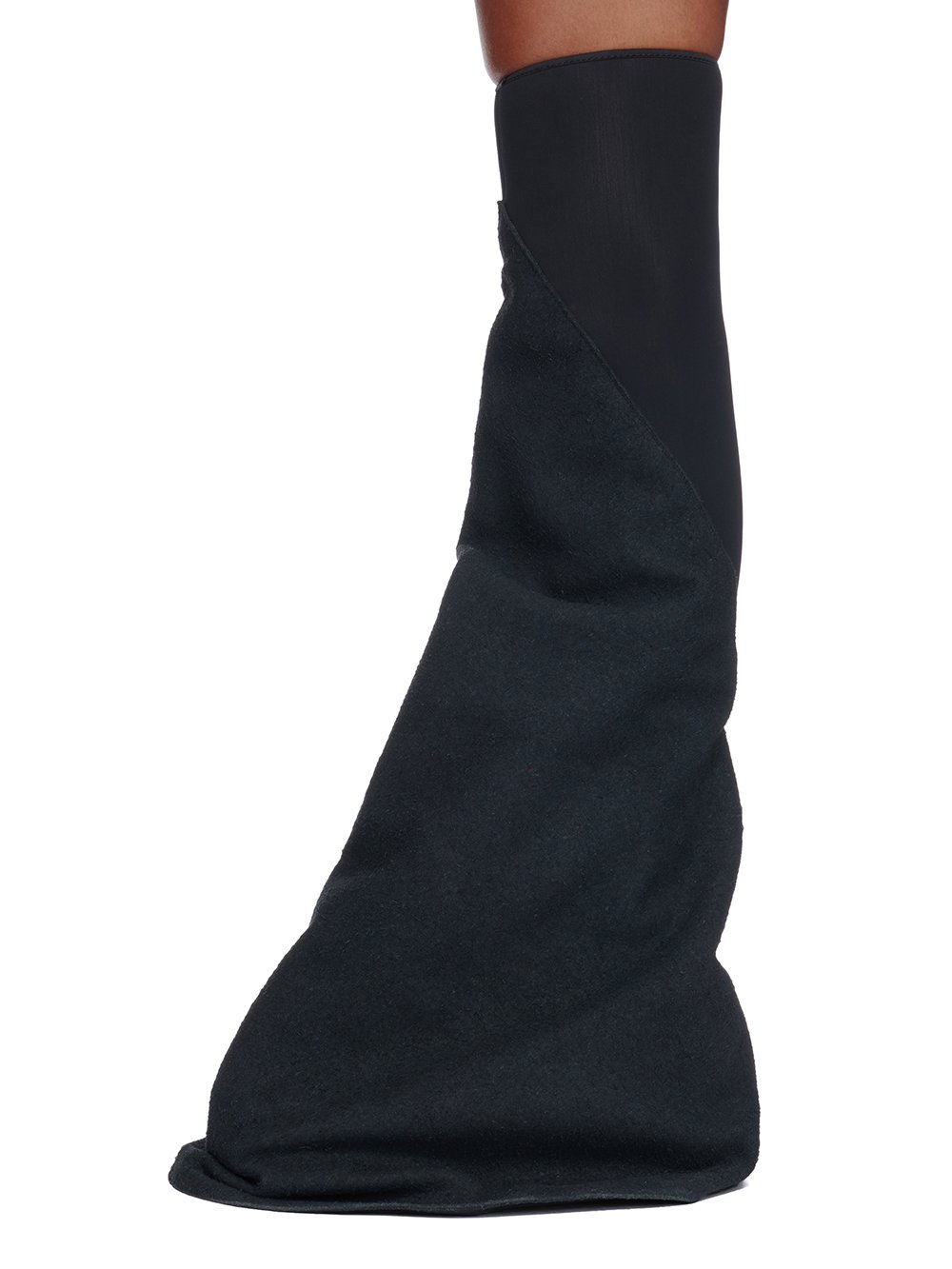 DRKSHDW FW23 LUXOR FETISH IN BLACK SHAGGY COTTON SUEDE