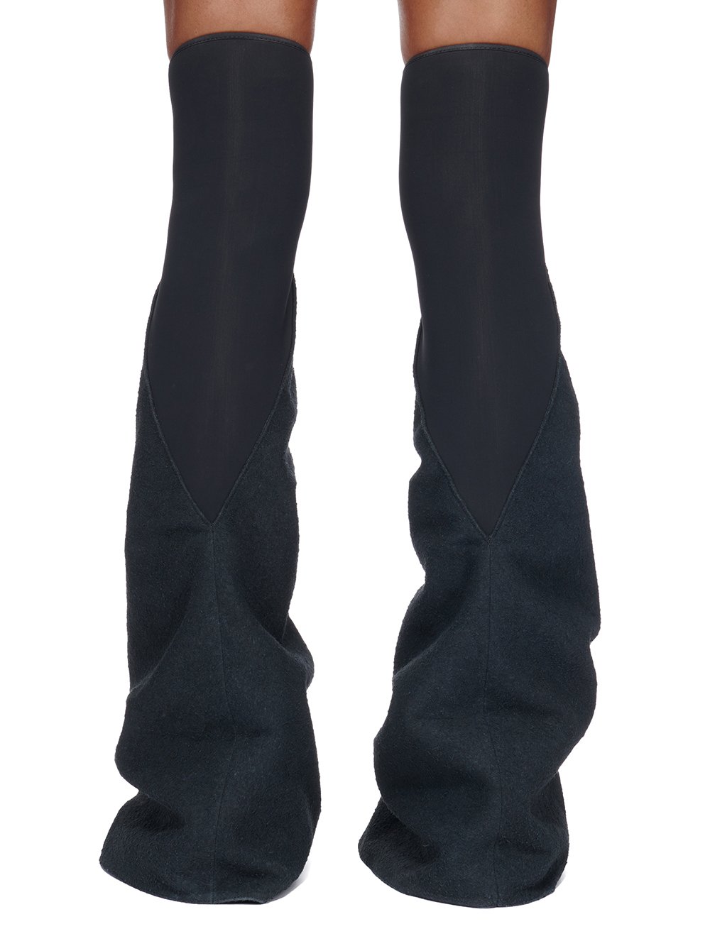 DRKSHDW FW23 LUXOR FETISH IN BLACK SHAGGY COTTON SUEDE