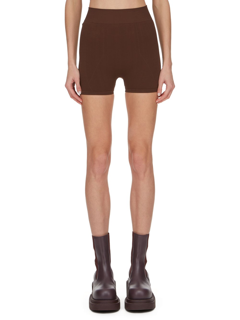 RICK OWENS FW23 LUXOR BRIEFS IN BROWN ACTIVE KNIT