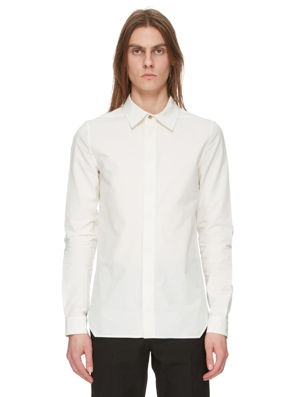 RICK OWENS FW23 LUXOR OFFICE SHIRT IN MEDIUM WEIGHT COTTON POPLIN