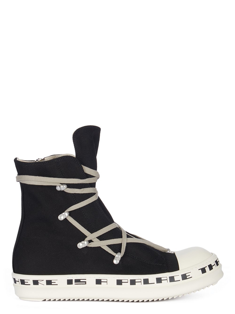 RICK OWENS FW23 LUXOR HEXA SNEAKS IN BLACK 13OZ OVERDYED DENIM RICK OWENS FW23 LUXOR HEXA SNEAKS IN BLACK 13OZ OVERDYED DENIM