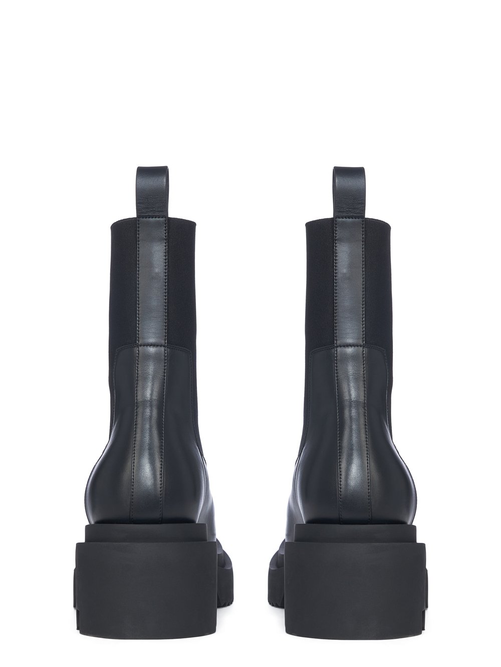 RICK OWENS FW23 LUXOR BEATLE BOGUN IN  BLACK CORTINA GREASE CALF LEATHER