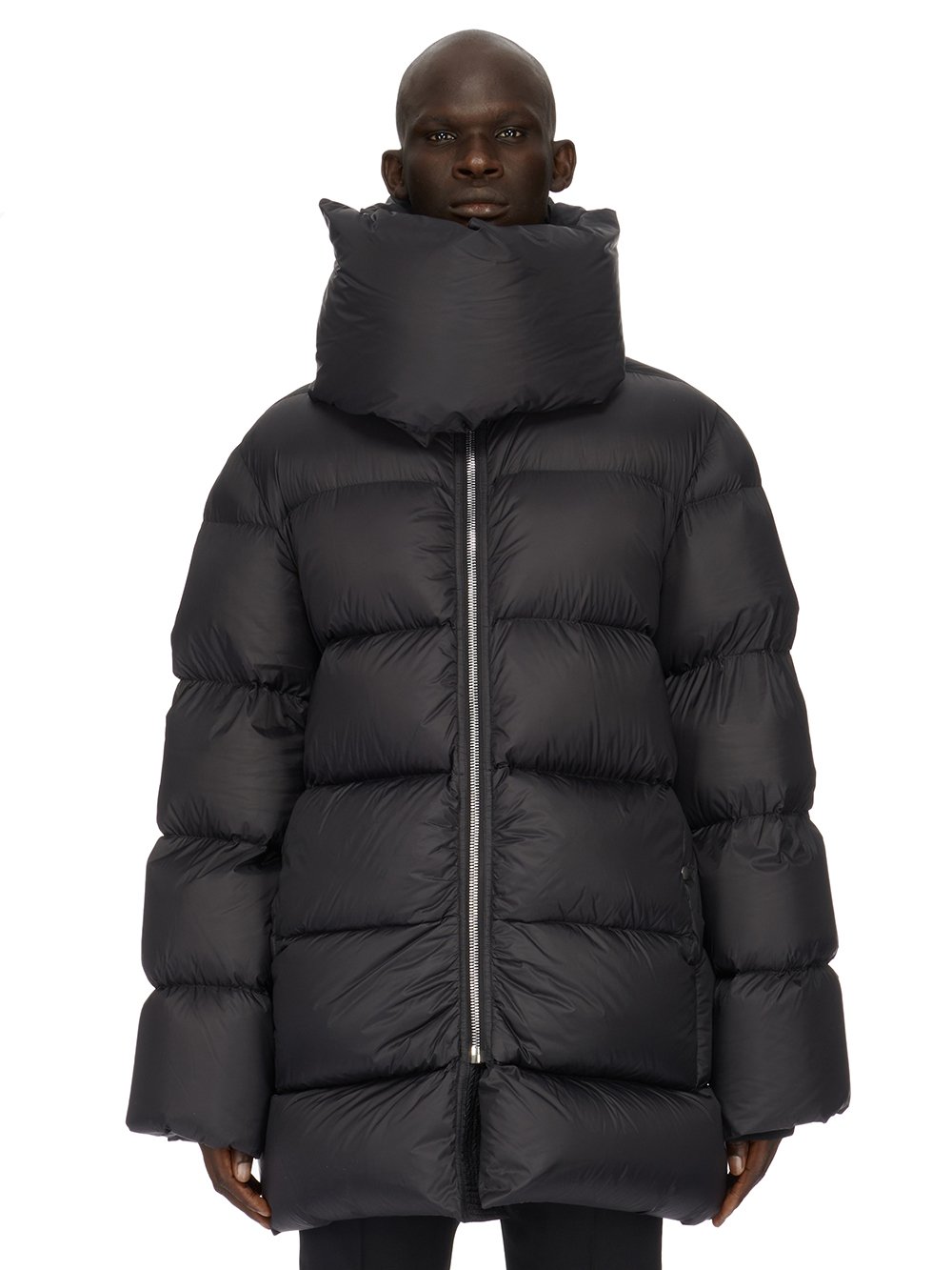 RICK OWENS FW23 LUXOR MOUNTAIN JKT IN BLACK RECYCLED NYLON