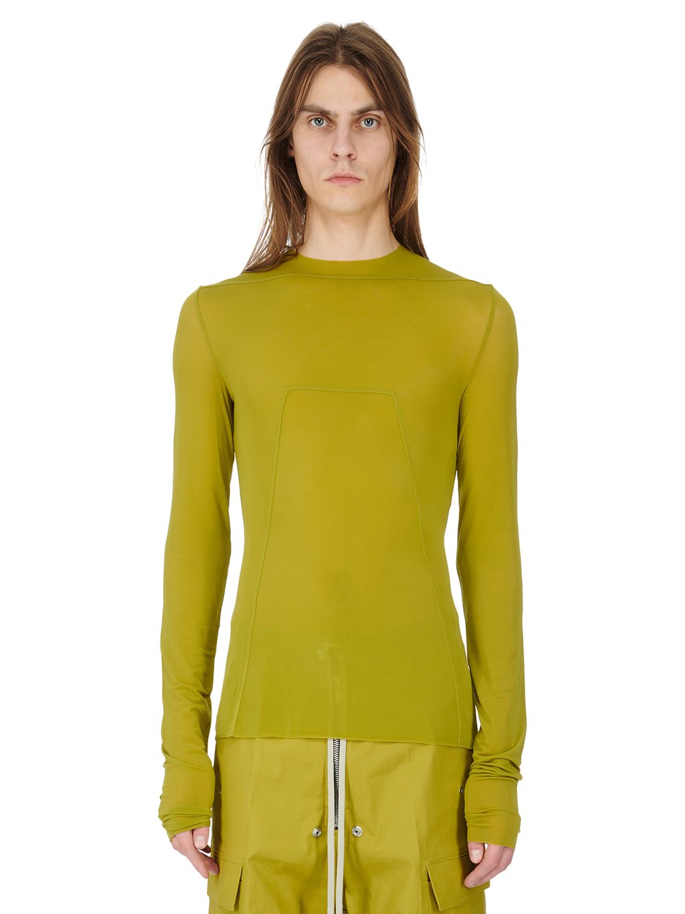 RICK OWENS FW23 LUXOR EDFU TOP IN ACID HEAVY STRETCH CUPRO JERSEY RICK OWENS FW23 LUXOR EDFU TOP IN ACID HEAVY STRETCH CUPRO JERSEY
