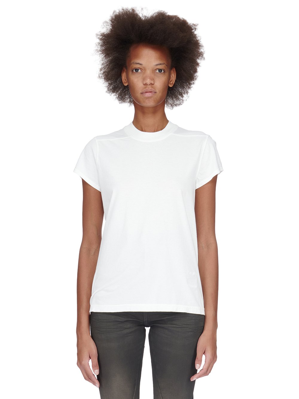 DRKSHDW FW23 LUXOR SMALL LEVEL T IN MILK MEDIUM WEIGHT COTTON JERSEY