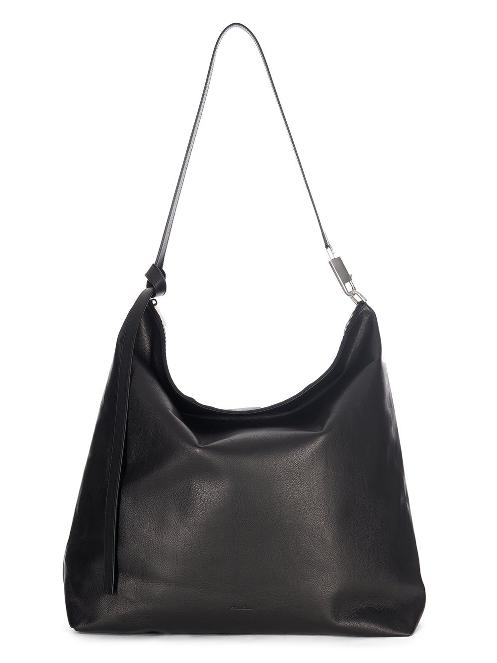 RICK OWENS FW23 LUXOR JUMBO BALLOON IN BLACK SOFT GRAIN COW LEATHER