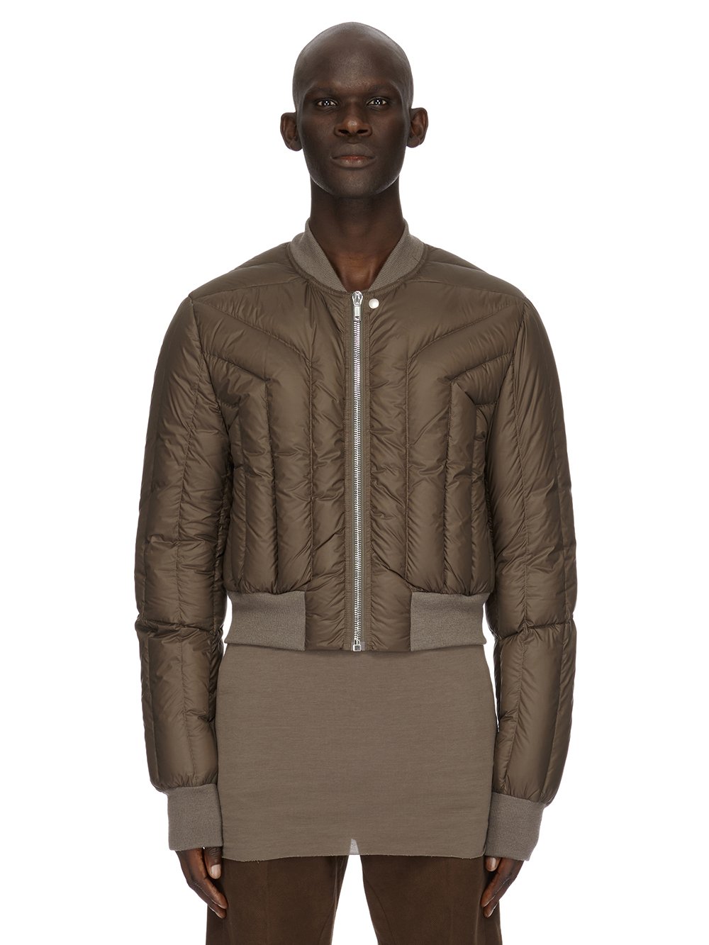 RICK OWENS FW23 LUXOR BOMBER LINER IN DUST GREY RECYCLED NYLON