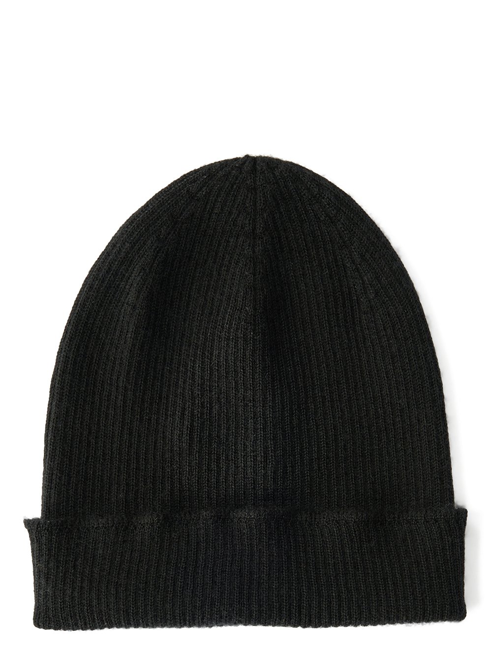 RICK OWENS FW23 LUXOR HAT IN BLACK LIGHTWEIGHT RIBBED KNIT