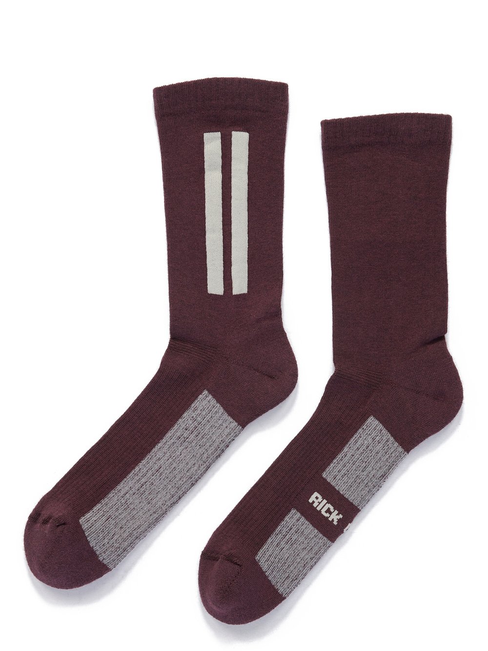 RICK OWENS FW23 LUXOR GLITTER SOCKS IN AMETHYST AND PEARLCOTTON KNIT