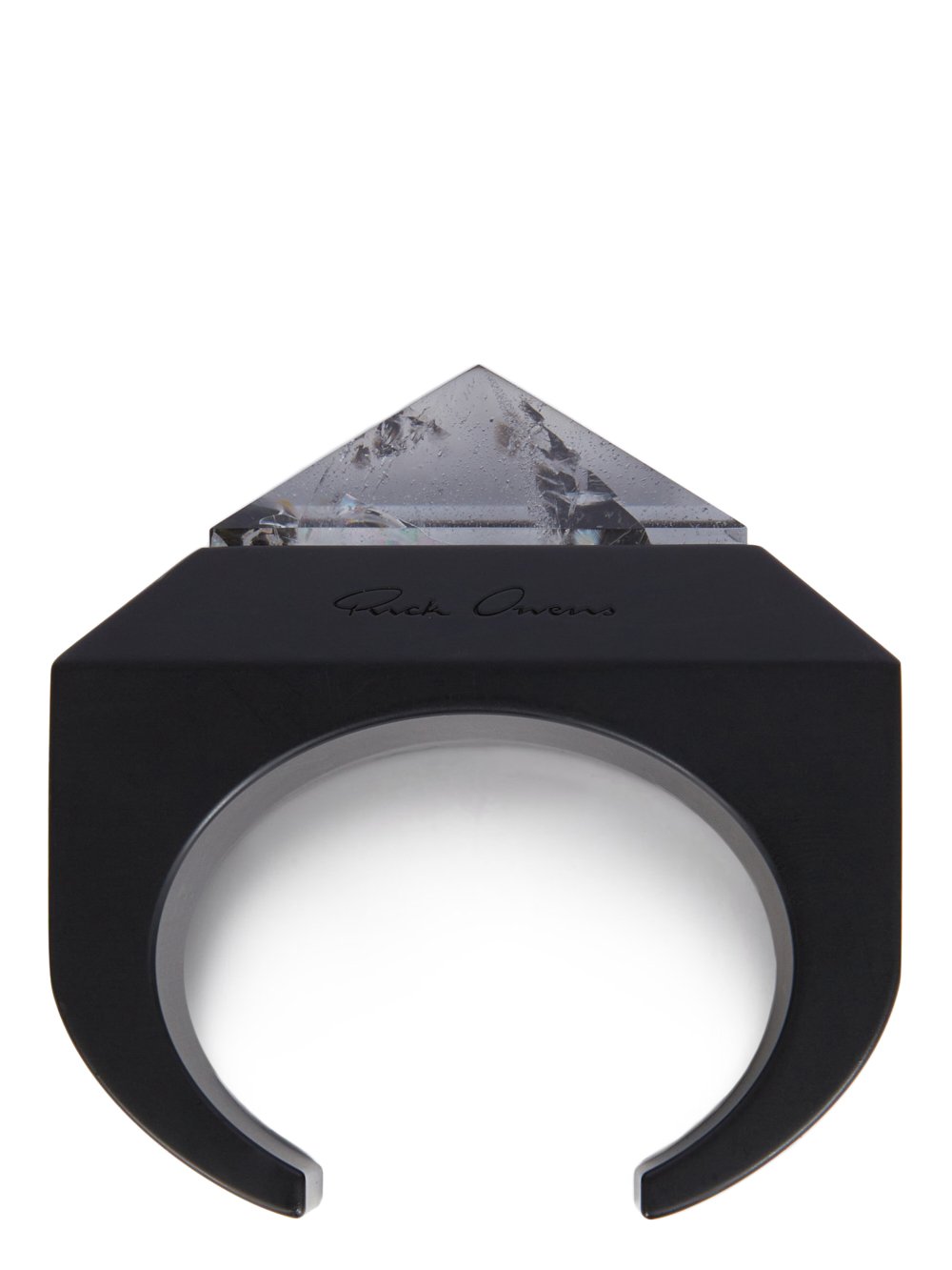 RICK OWENS CRYSTAL PYRAMID BRACELET IN ALUMINIUM AND ROCK CRYSTAL RICK OWENS CRYSTAL PYRAMID BRACELET IN ALUMINIUM AND ROCK CRYSTAL