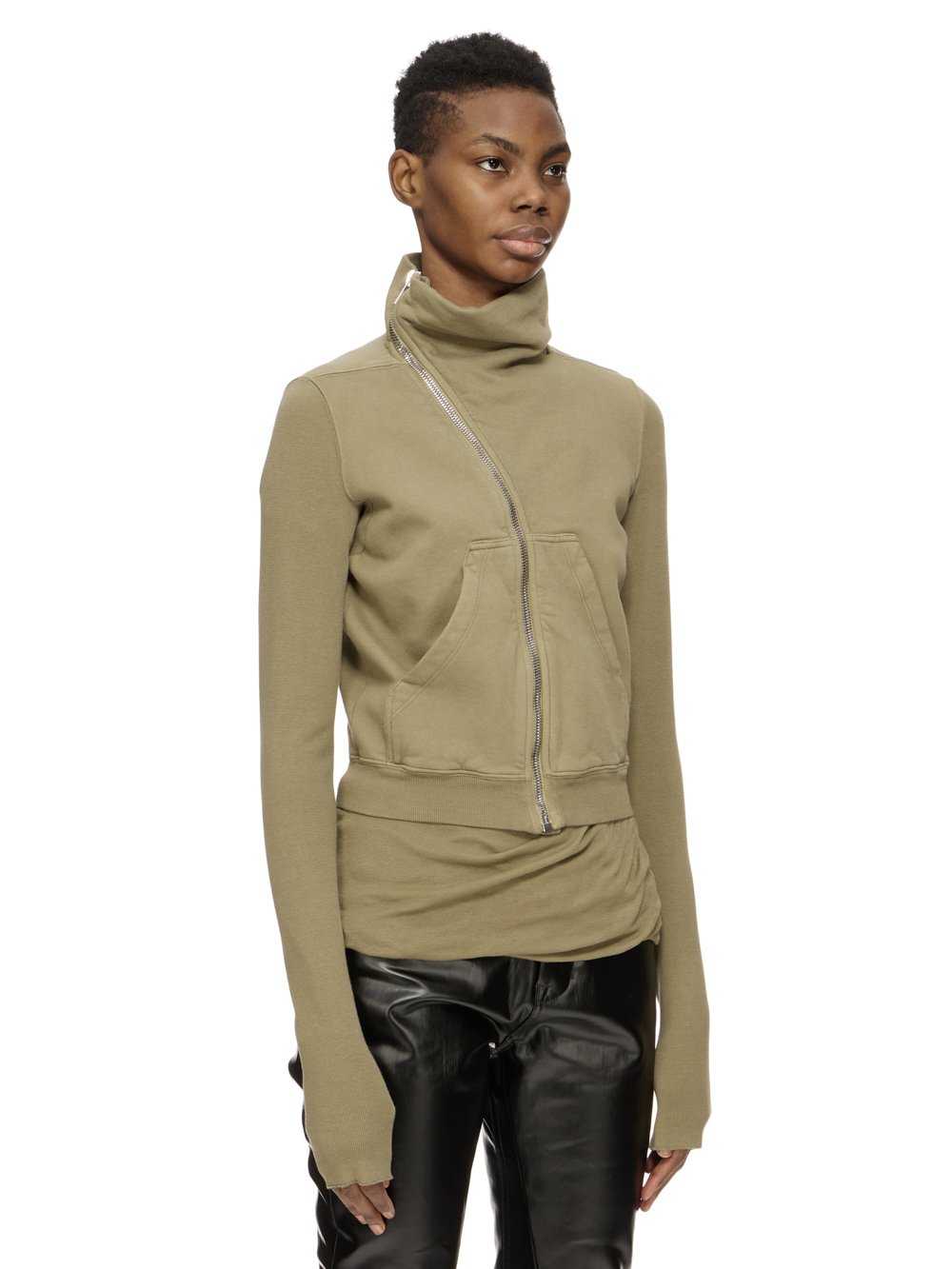 DRKSHDW FW23 LUXOR MOUNTAIN SWEAT IN PALE GREEN FURKA HEAVY SWEATSHIRT