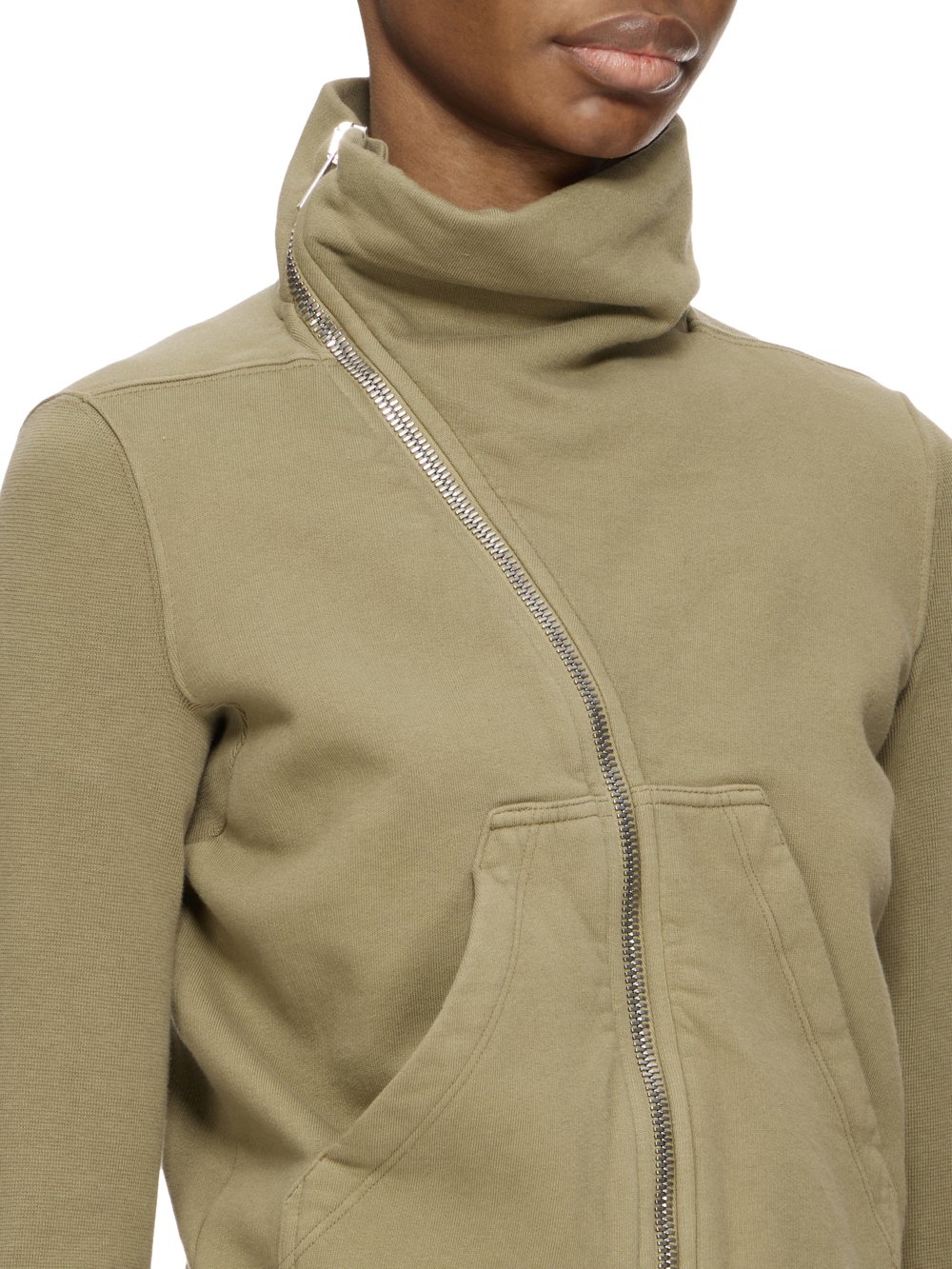 DRKSHDW FW23 LUXOR MOUNTAIN SWEAT IN PALE GREEN FURKA HEAVY SWEATSHIRT