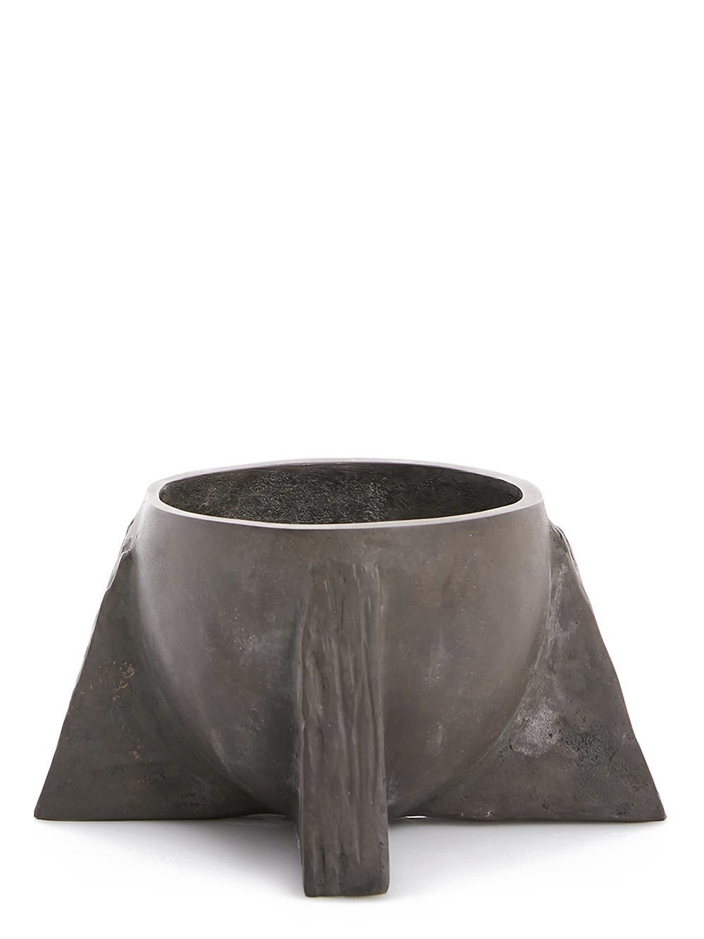 RICK OWENS COUPE IN NITRATE BRONZE HAS AN HALF-OVAL SHAPE, FEATURES FOUR LEGS AND SLIGHTLY IRREGULAR SURFACE.