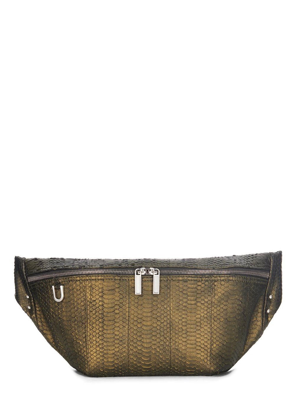 RICK OWENS FW23 LUXOR BUMBAG IN METALLIC ACID XENOCHROPHIS SNAKE RICK OWENS FW23 LUXOR BUMBAG IN METALLIC ACID XENOCHROPHIS SNAKE
