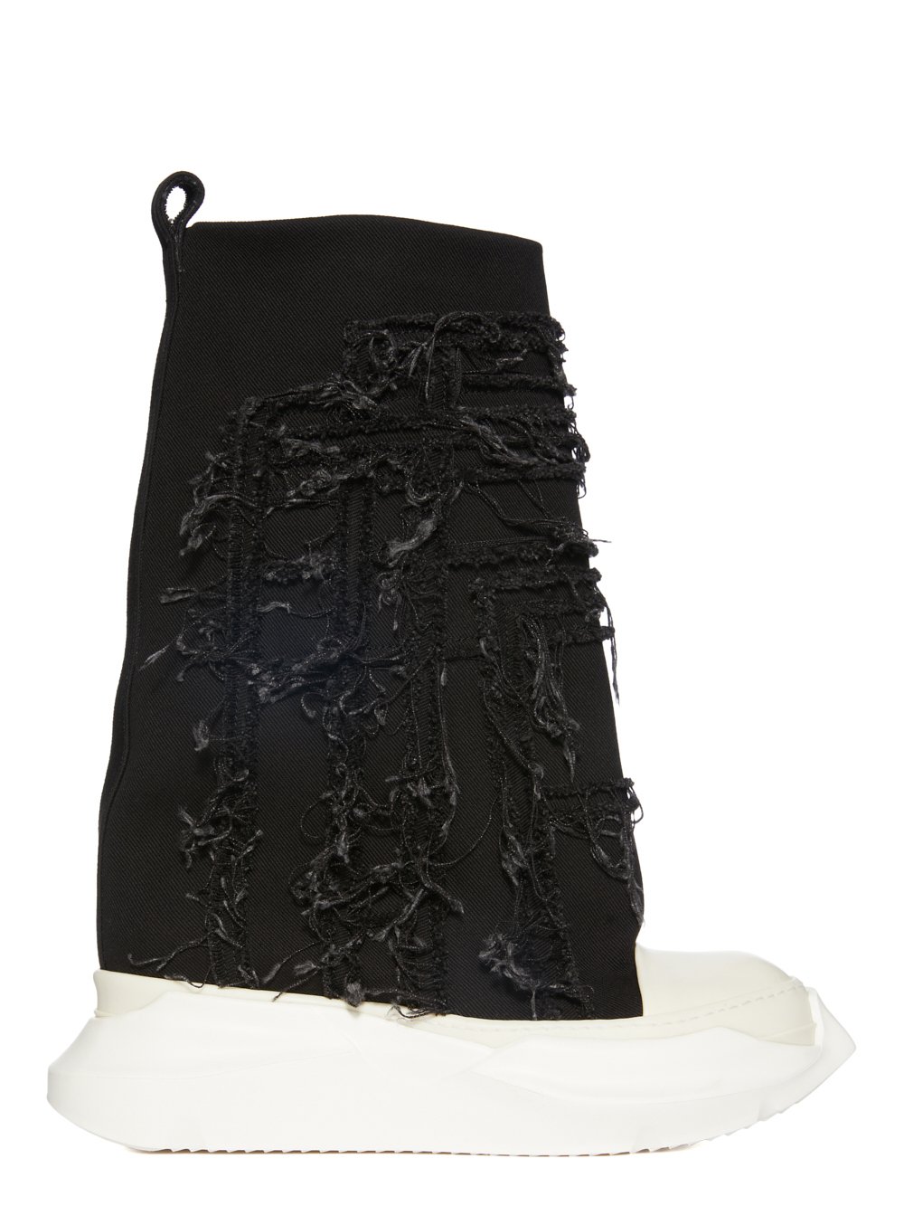 DRKSHDW FW23 LUXOR SLASHED FOGACHINE SNEAKS IN BLACK 13OZ SLASH DENIM DRKSHDW FW23 LUXOR SLASHED FOGACHINE SNEAKS IN BLACK 13OZ SLASH DENIM