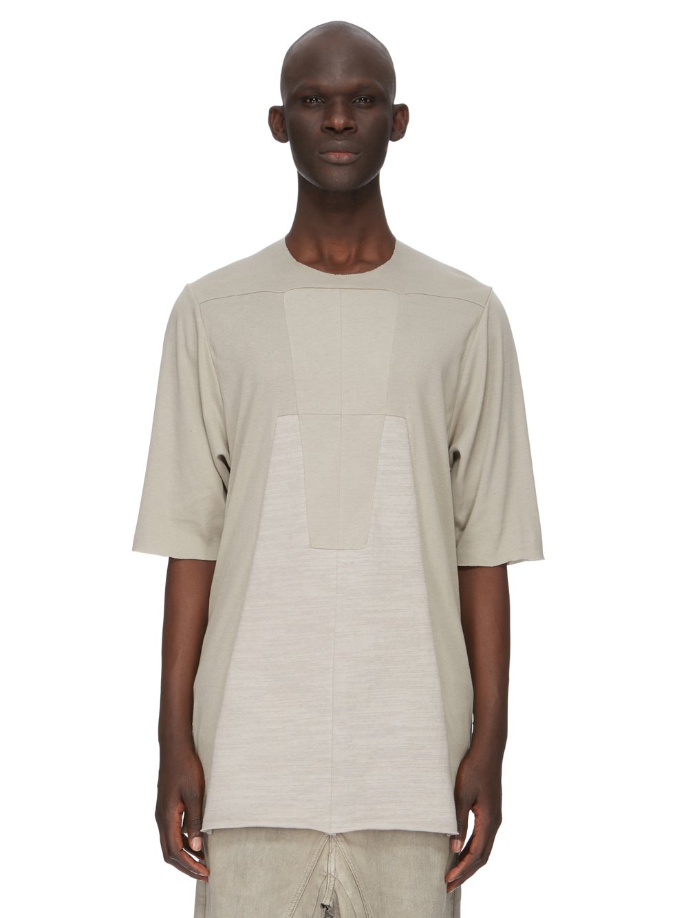 RICK OWENS FW23 LUXOR LUXOR TOP IN PEARL CLASSIC COTTON JERSEY, CLASSIC COTTON RIB JERSEY AND BIGARZATO JERSEY RICK OWENS FW23 LUXOR LUXOR TOP IN PEARL CLASSIC COTTON JERSEY, CLASSIC COTTON RIB JERSEY AND BIGARZATO JERSEY