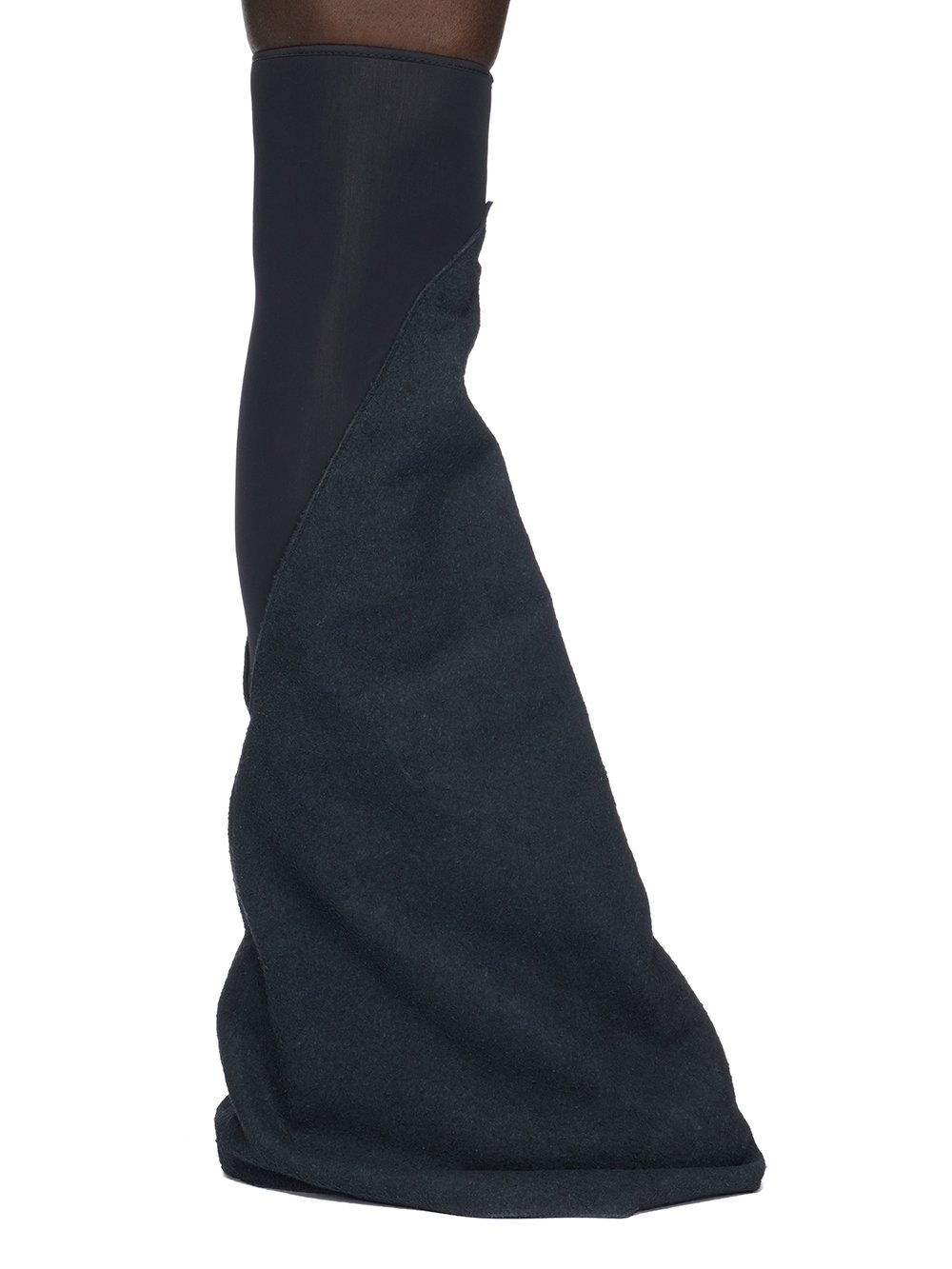 DRKSHDW FW23 LUXOR FETISH IN BLACK SHAGGY COTTON SUEDE DRKSHDW FW23 LUXOR FETISH IN BLACK SHAGGY COTTON SUEDE