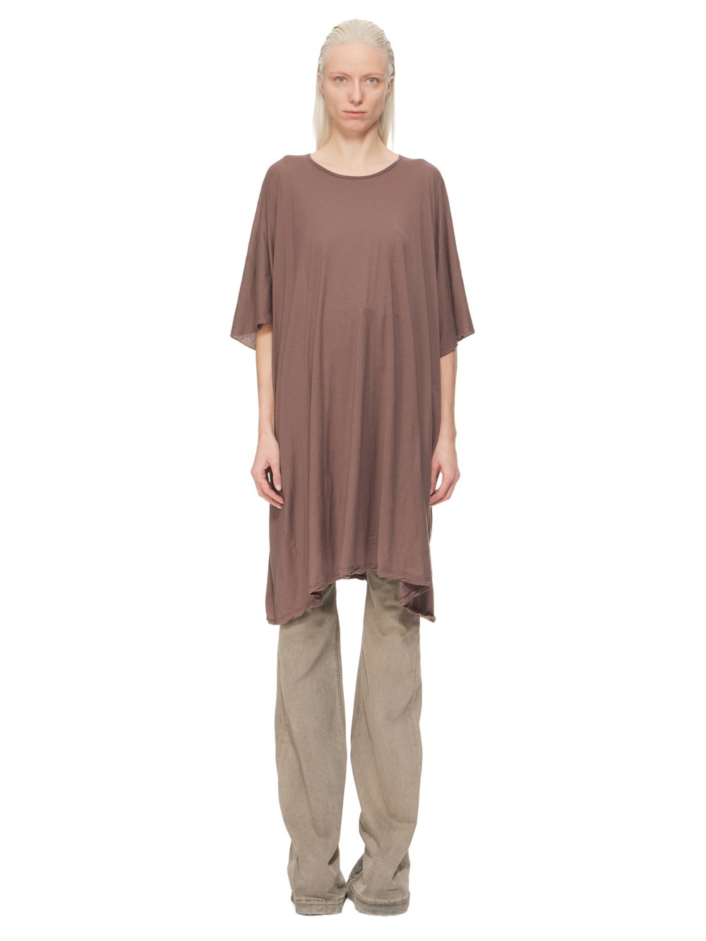 DRKSHDW FW23 LUXOR MINERVA T IN MAUVE COTTON GAUZE JERSEY