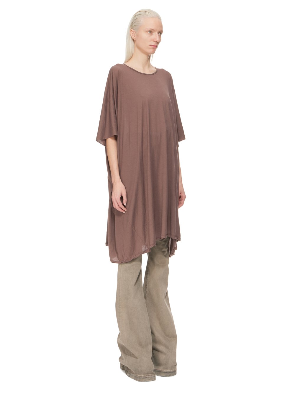 DRKSHDW FW23 LUXOR MINERVA T IN MAUVE COTTON GAUZE JERSEY