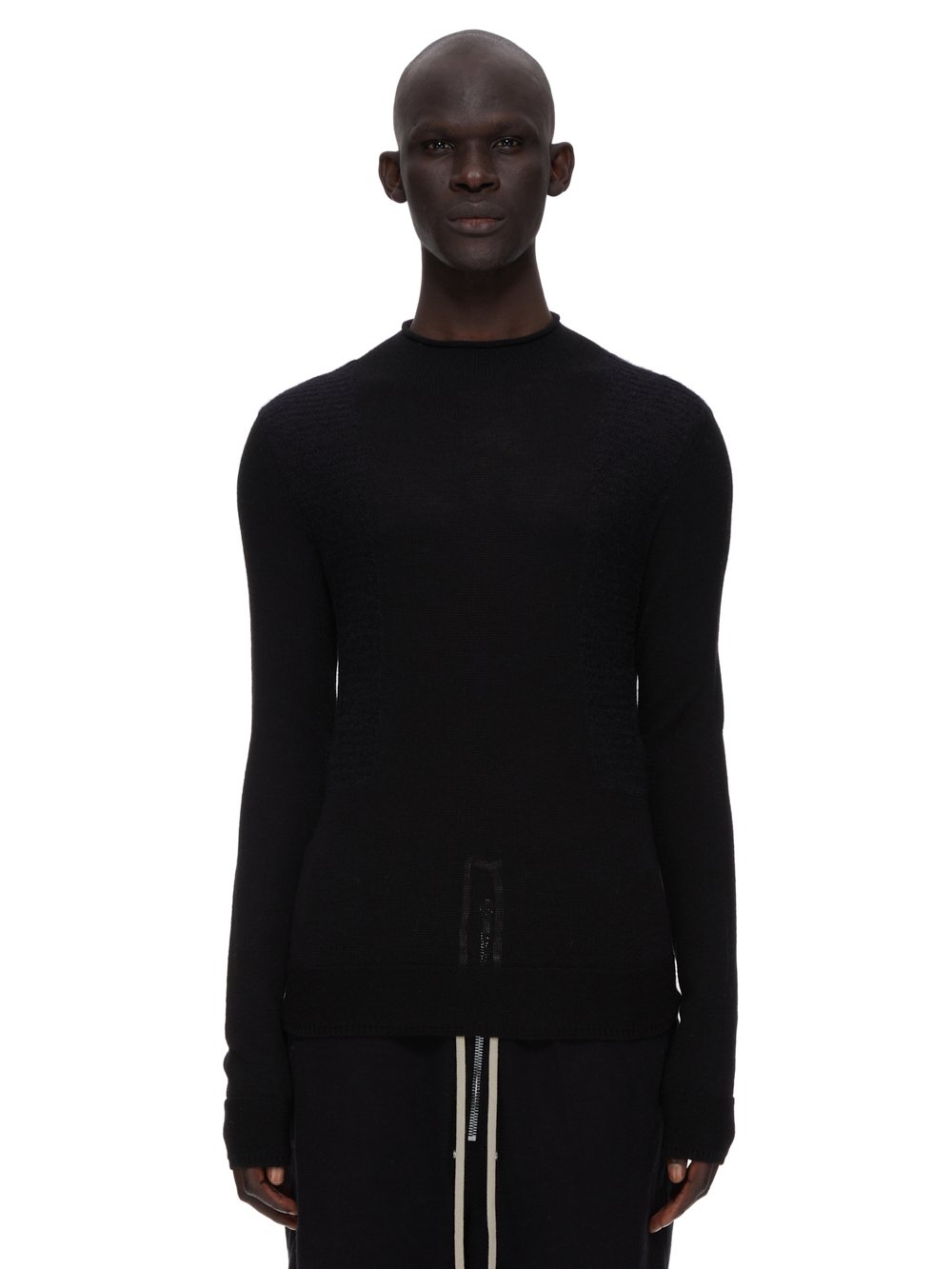 RICK OWENS FW23 LUXOR HARNESS IN BLACK HARNESS KNIT RICK OWENS FW23 LUXOR HARNESS IN BLACK HARNESS KNIT