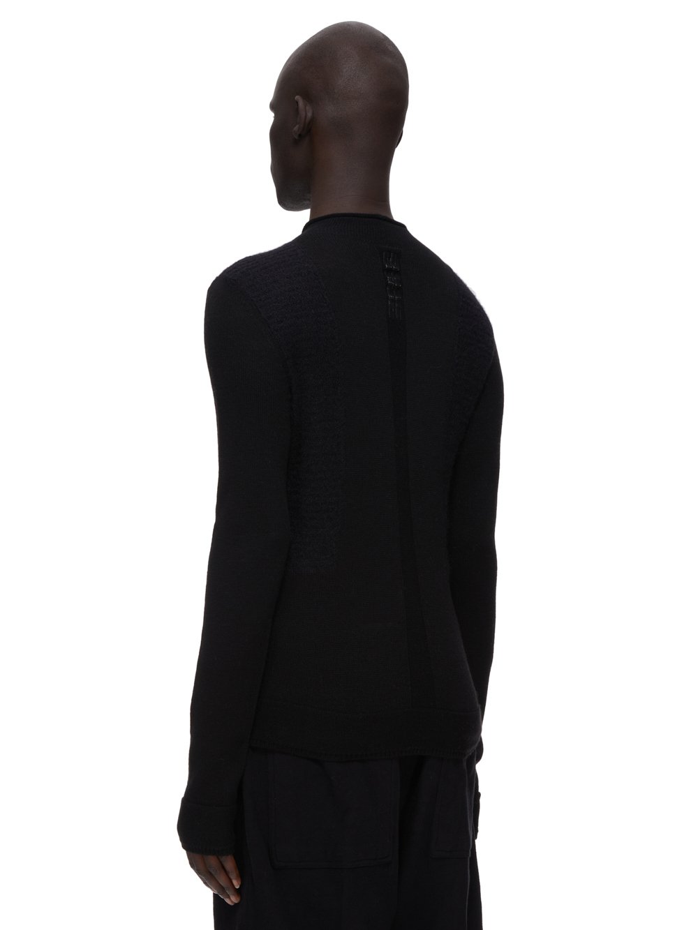 RICK OWENS FW23 LUXOR HARNESS IN BLACK HARNESS KNIT