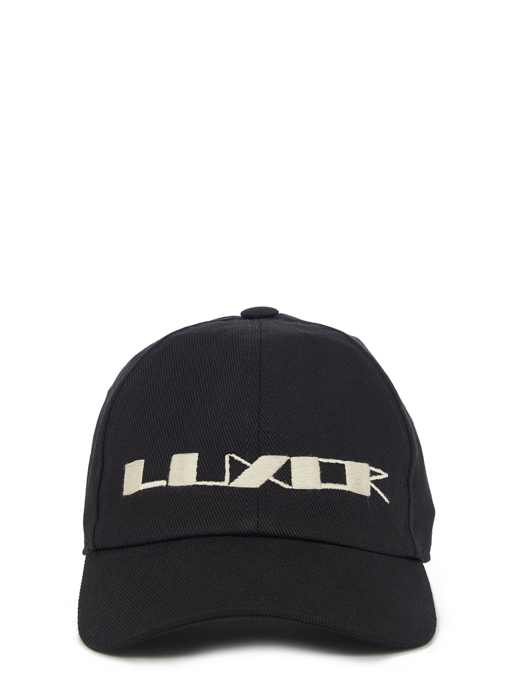 DRKSHDW FW23 LUXOR BASEBALL CAP IN BLACK AND PEARL 13OZ OVERDYED DENIM