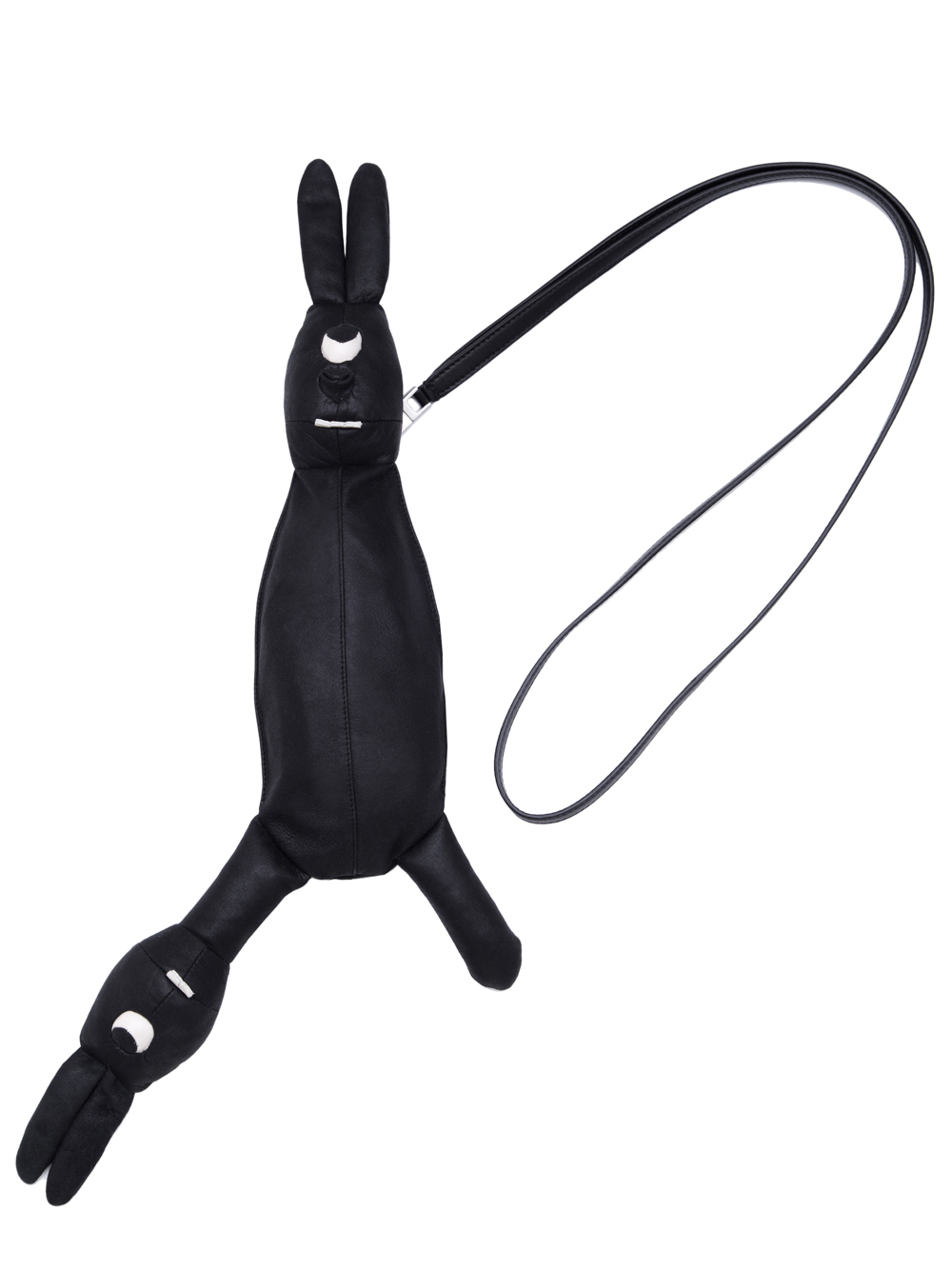 RICK OWENS HUN SIAMESE BUNNY IN BLACK LAMB LEATHER RICK OWENS HUN SIAMESE BUNNY IN BLACK LAMB LEATHER