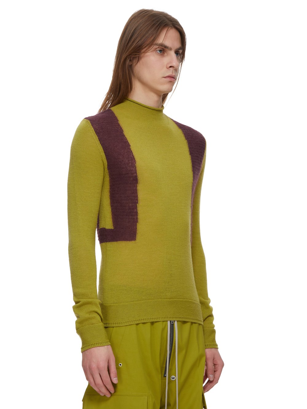 RICK OWENS FW23 LUXOR HARNESS IN ACID AND AMETHYST HARNESS KNIT