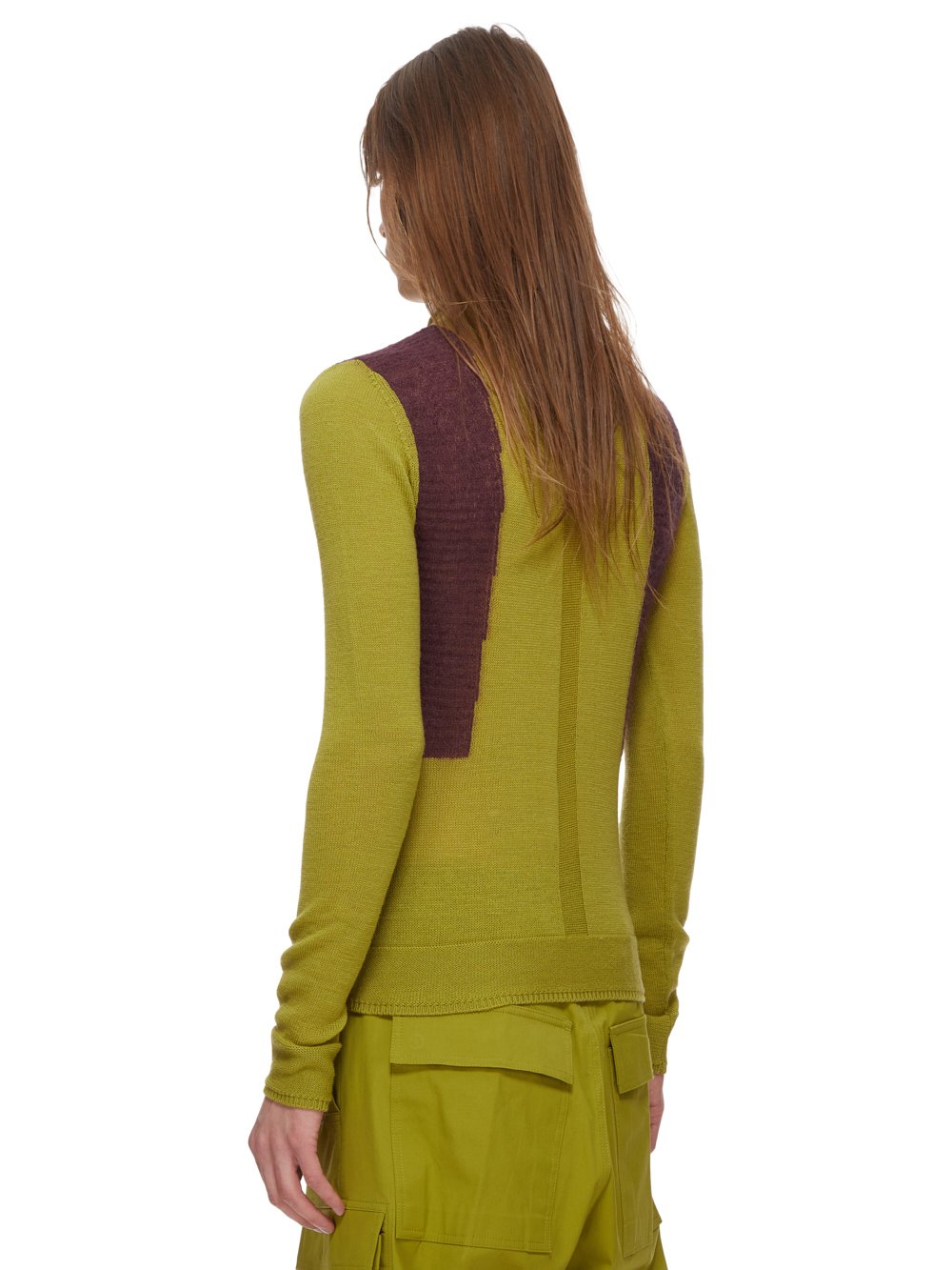 RICK OWENS FW23 LUXOR HARNESS IN ACID AND AMETHYST HARNESS KNIT