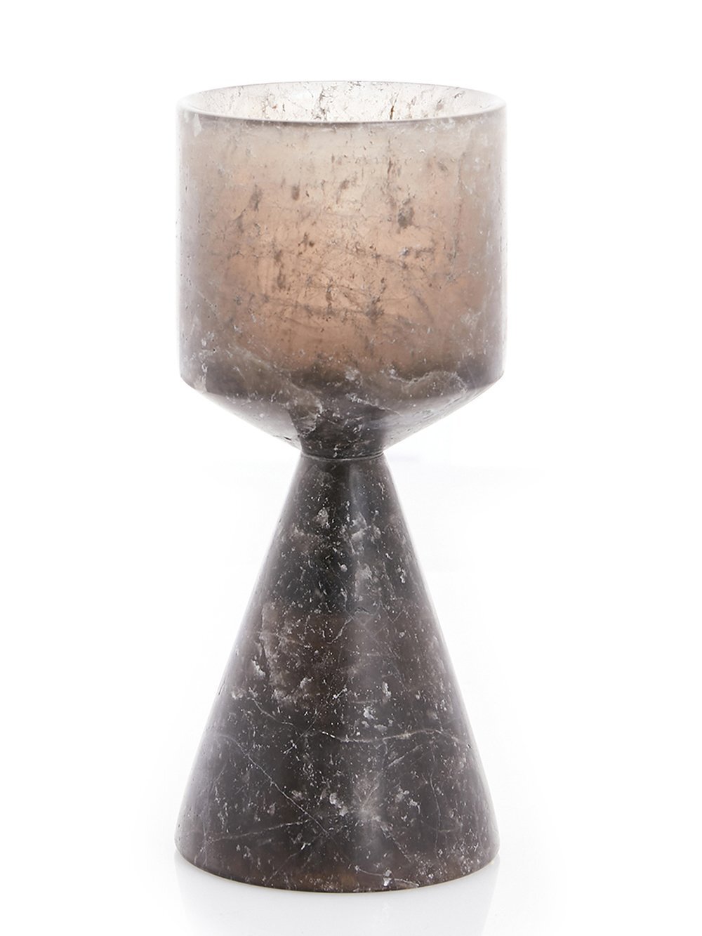 RICK OWENS CHALICE IN BLACK ROCK CRYSTAL