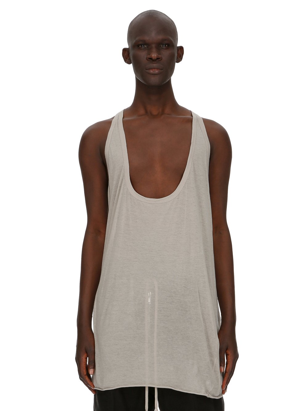 RICK OWENS FW23 LUXOR FOG TANK IN PEARL UNSTABLE COTTON RICK OWENS FW23 LUXOR FOG TANK IN PEARL UNSTABLE COTTON