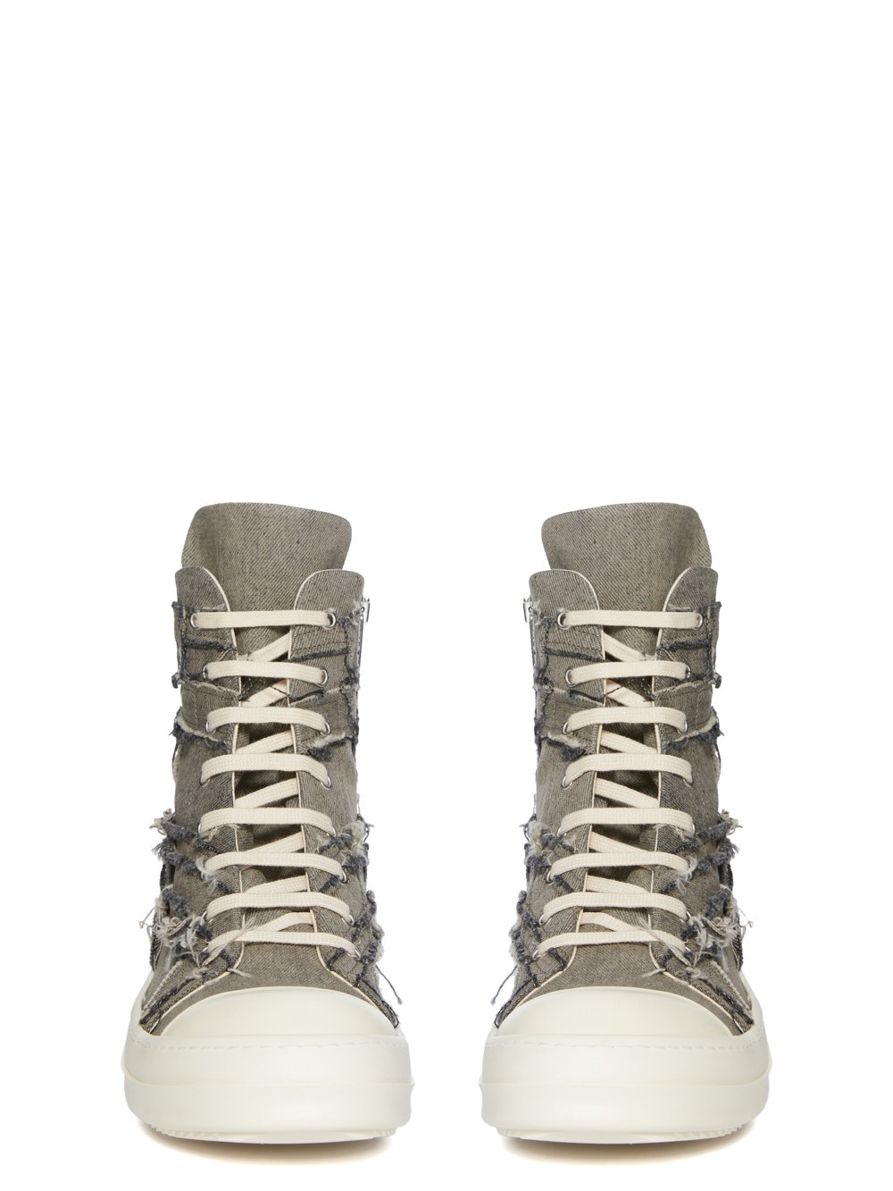 DRKSHDW FW23 LUXOR SLASHED SNEAKS IN 13OZ MINERAL PEARL SLASH DENIM