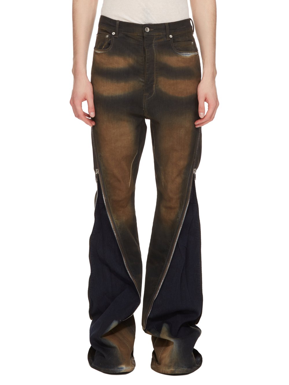 DRKSHDW FW23 LUXOR BOLAN BANANA IN MUD WASHED STRETCH DENIM