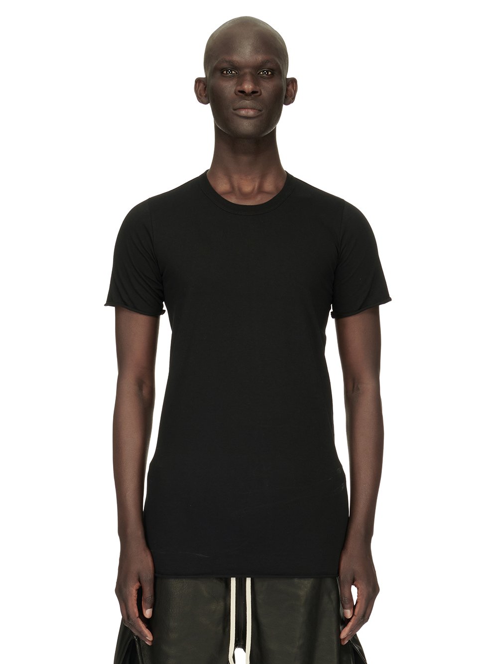 RICK OWENS FW23 LUXOR BASIC SS T IN BLACK CLASSIC COTTON JERSEY
