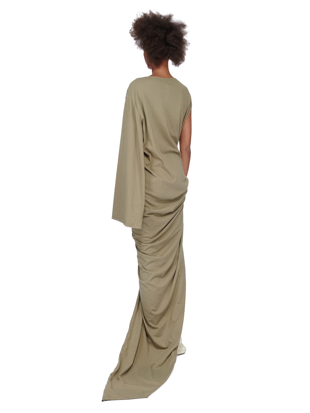 DRKSHDW FW23 LUXOR EDFU GOWN IN PALE GREEN MEDIUM WEIGHT COTTON JERSEY