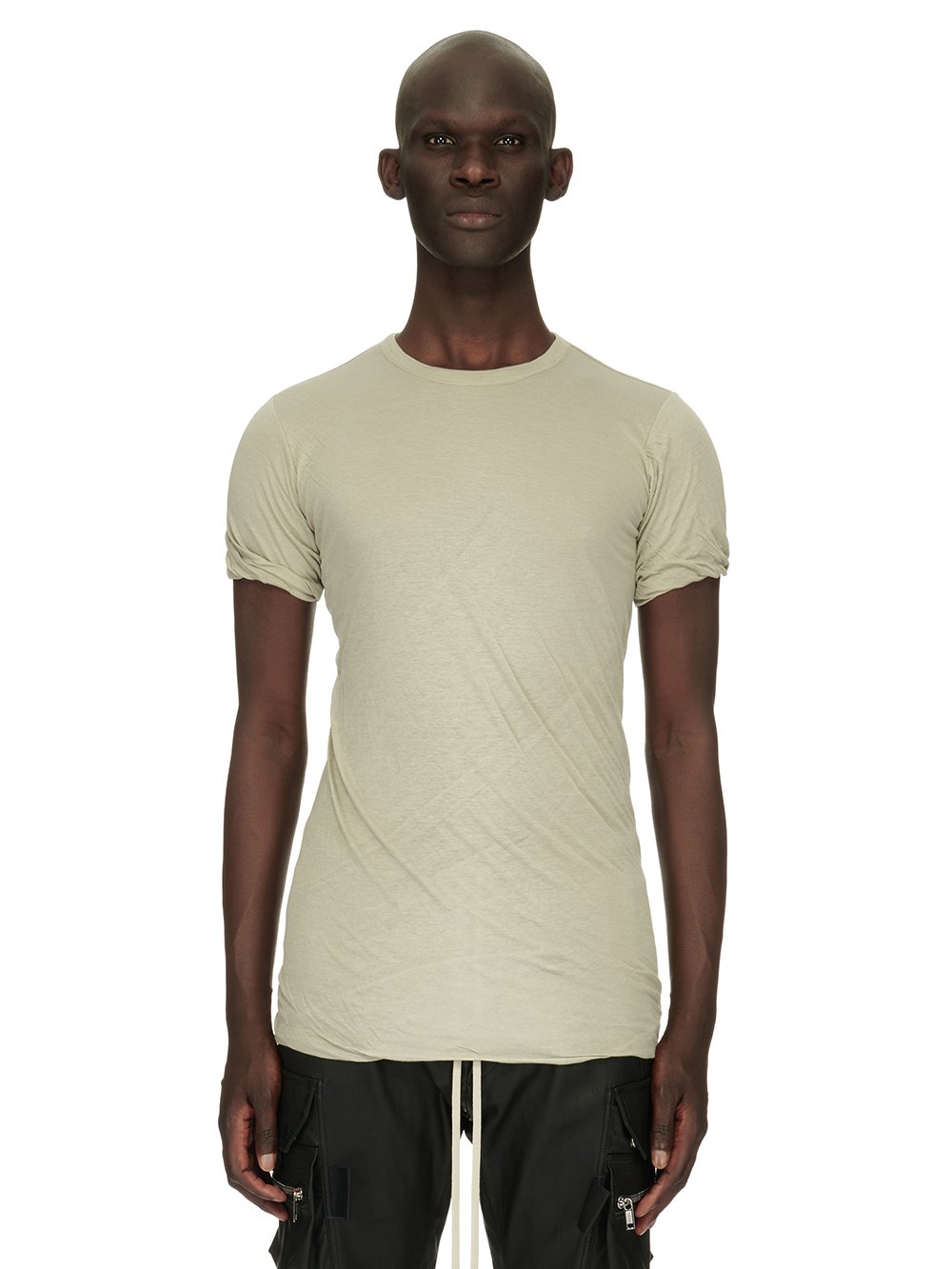 RICK OWENS FW23 LUXOR DOUBLE SS T IN PEARL UNSTABLE COTTON