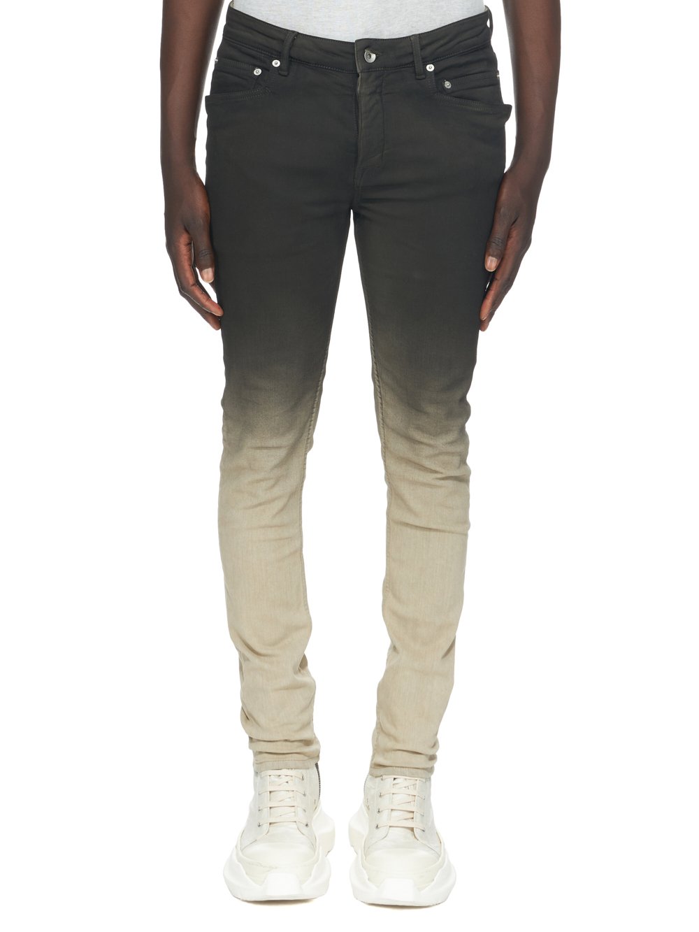 DRKSHDW FW23 LUXOR TYRONE CUT IN BLACK PEARL DEGRADE STRETCH DENIM