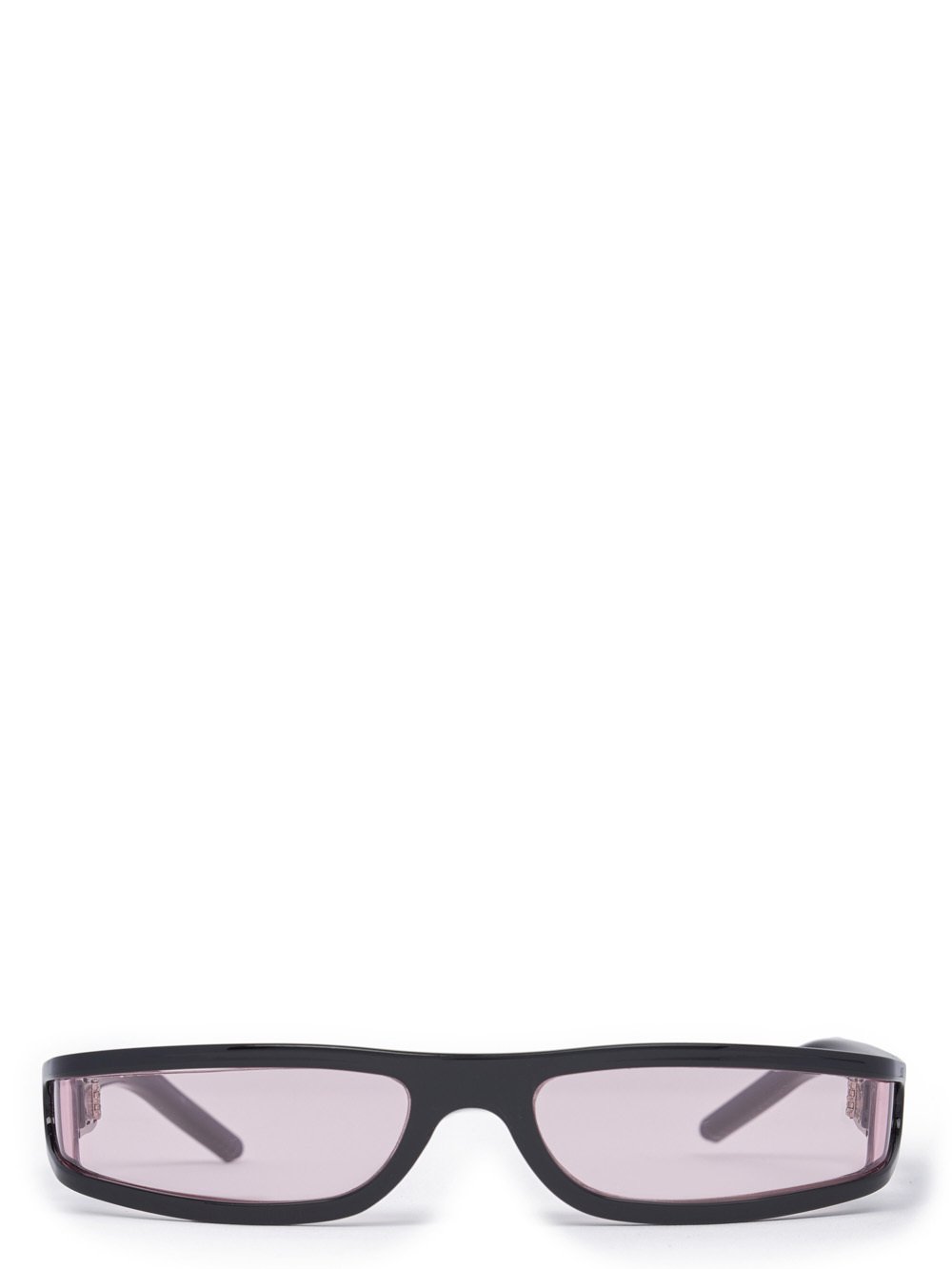 RICK OWENS FOG SUNGLASSES IN BLACK WITH PINK LENS RICK OWENS FOG SUNGLASSES IN BLACK WITH PINK LENS