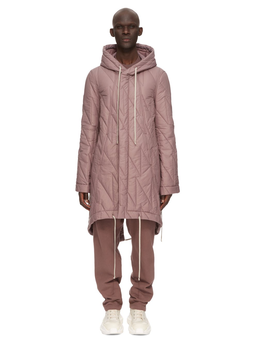 DRKSHDW FW23 LUXOR FISHTAIL PARKA IN MAUVE RECYCLED NYLON