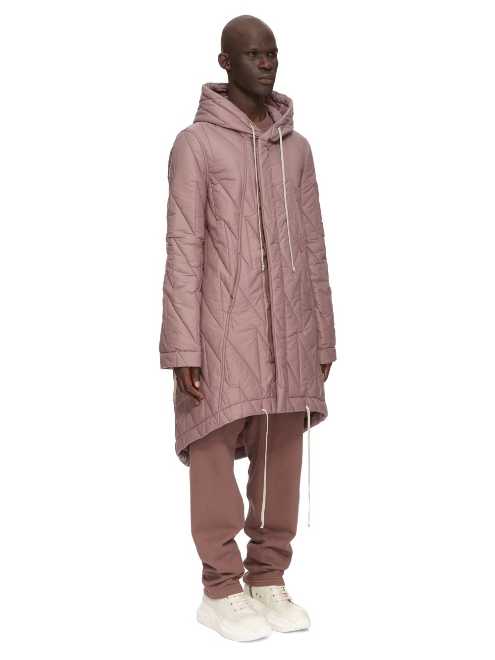 DRKSHDW FW23 LUXOR FISHTAIL PARKA IN MAUVE RECYCLED NYLON