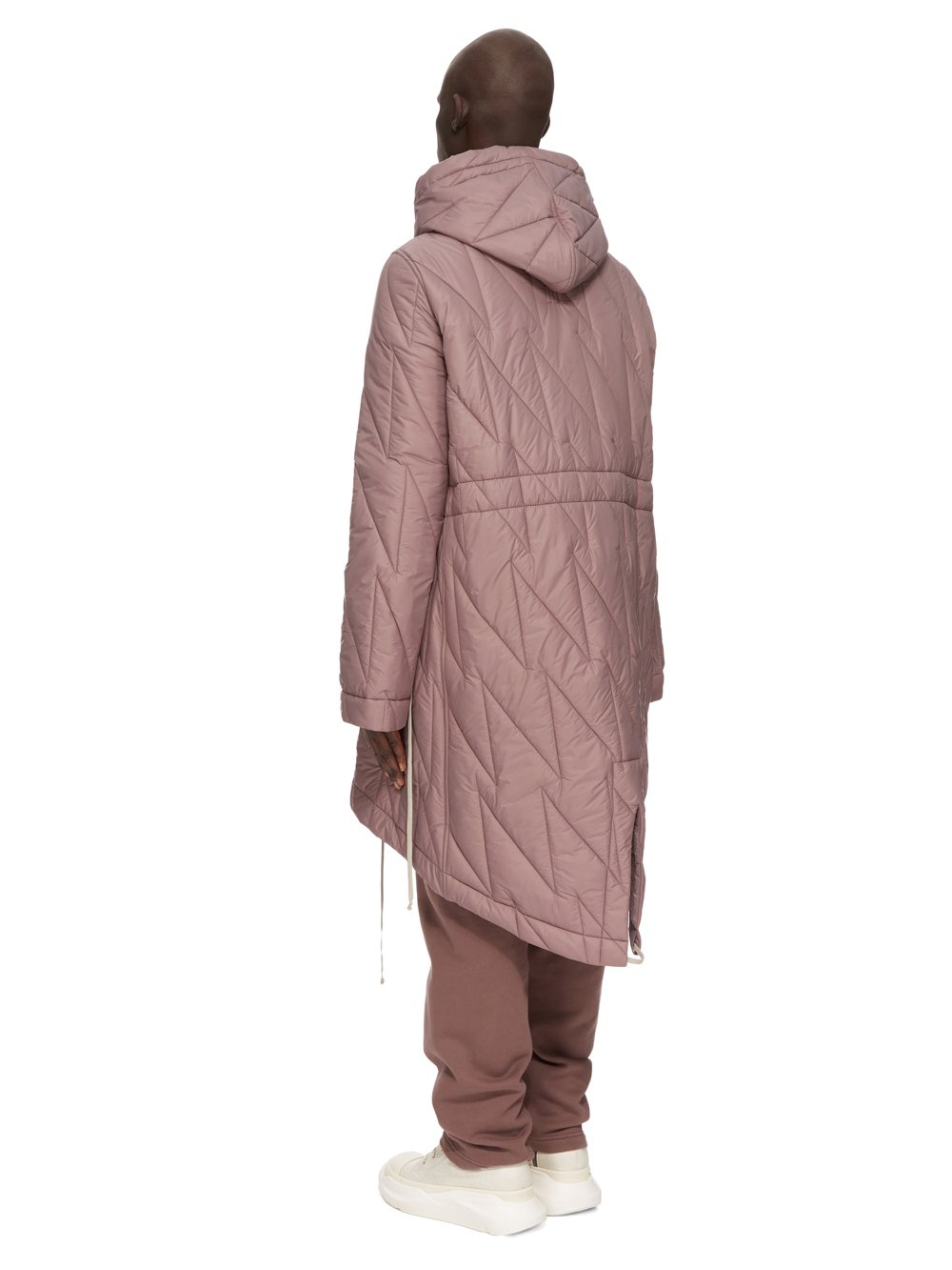 DRKSHDW FW23 LUXOR FISHTAIL PARKA IN MAUVE RECYCLED NYLON