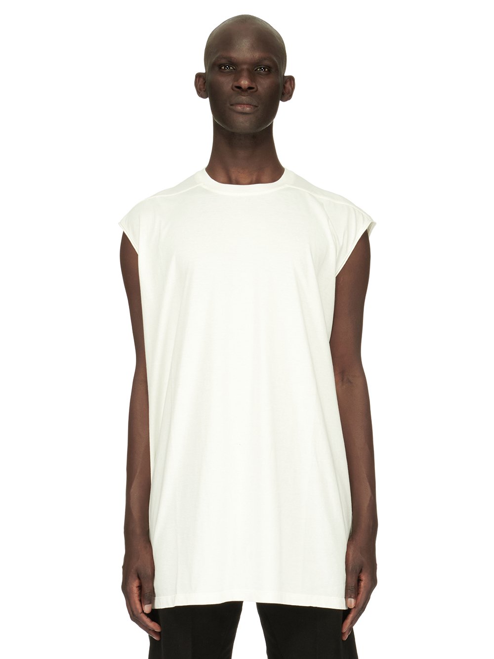 RICK OWENS FW23 LUXOR TARP T IN MILK WHITE CLASSIC COTTON JERSEY RICK OWENS FW23 LUXOR TARP T IN MILK WHITE CLASSIC COTTON JERSEY