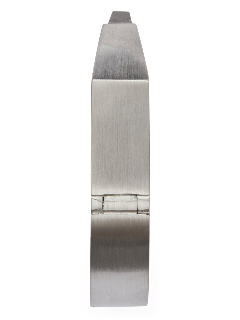 RICK OWENS CRYSTAL BEVELED BANGLE IN BRASS WITH PALLADIUM FINISH