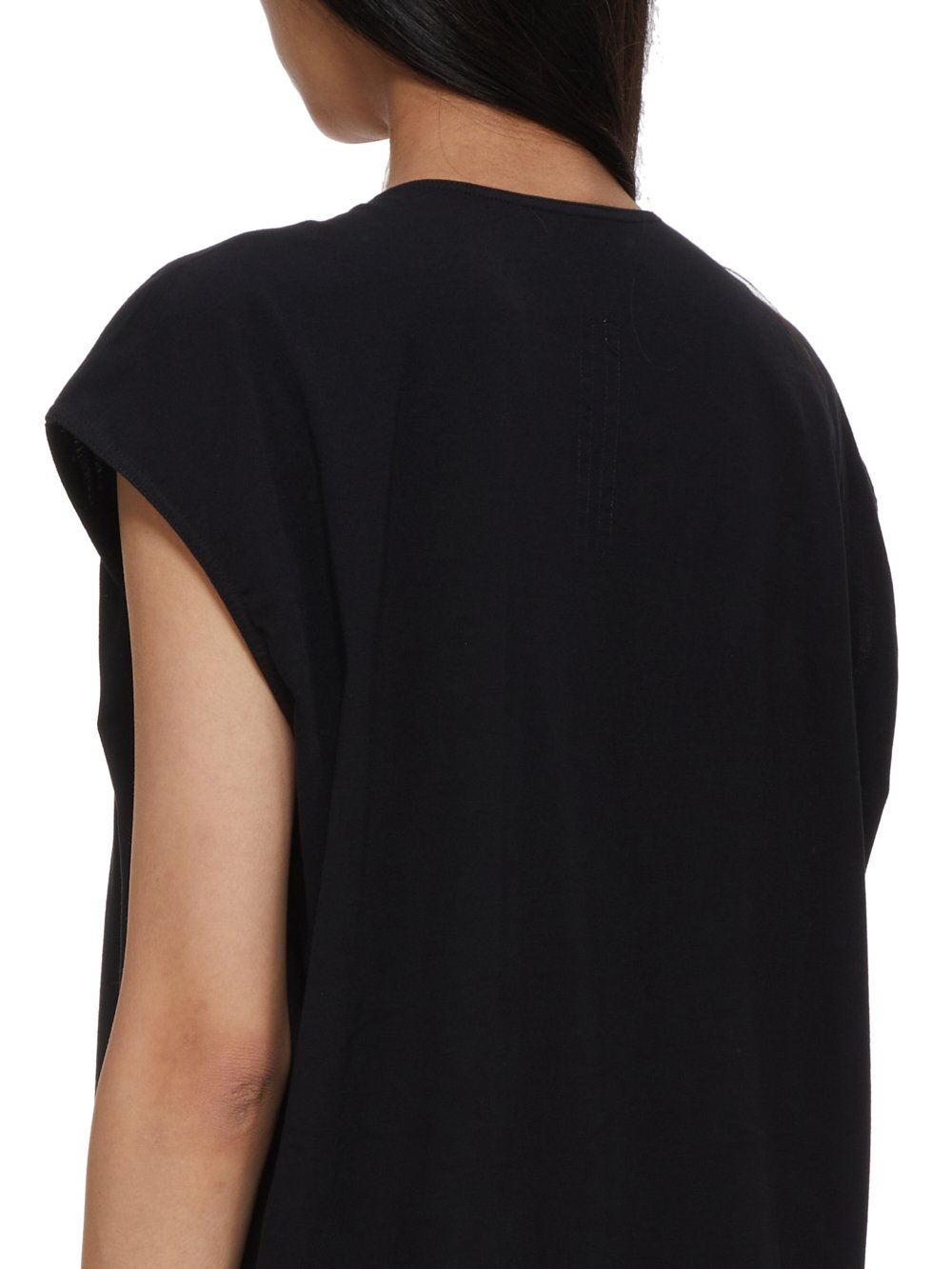 RICK OWENS FW23 LUXOR ARROWHEAD GOWN IN BLACK CLASSIC COTTON JERSEY