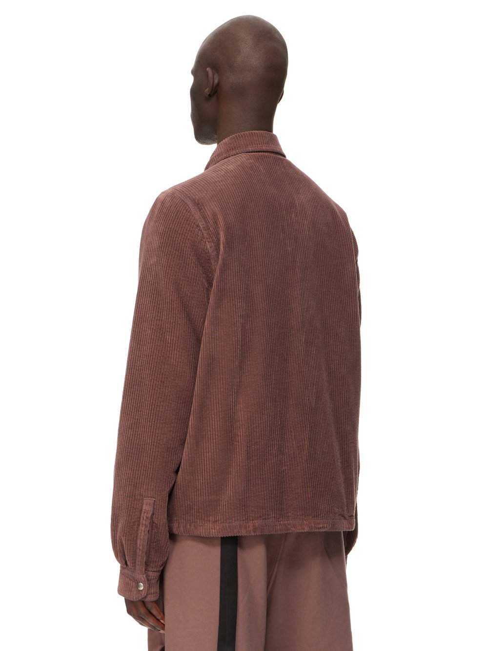 DRKSHDW FW23 LUXOR ZIPFRONT JKT IN MAUVE WIDE COTTON CORDUROY