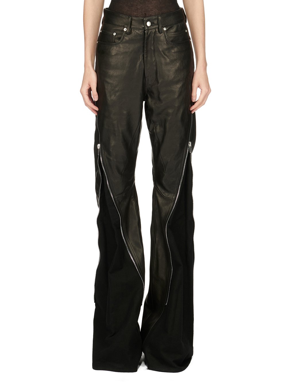 RICK OWENS FW23 LUXOR BOLAN BANANA IN BLACK VEG NAPPA LAMB LEATHER RICK OWENS FW23 LUXOR BOLAN BANANA IN BLACK VEG NAPPA LAMB LEATHER