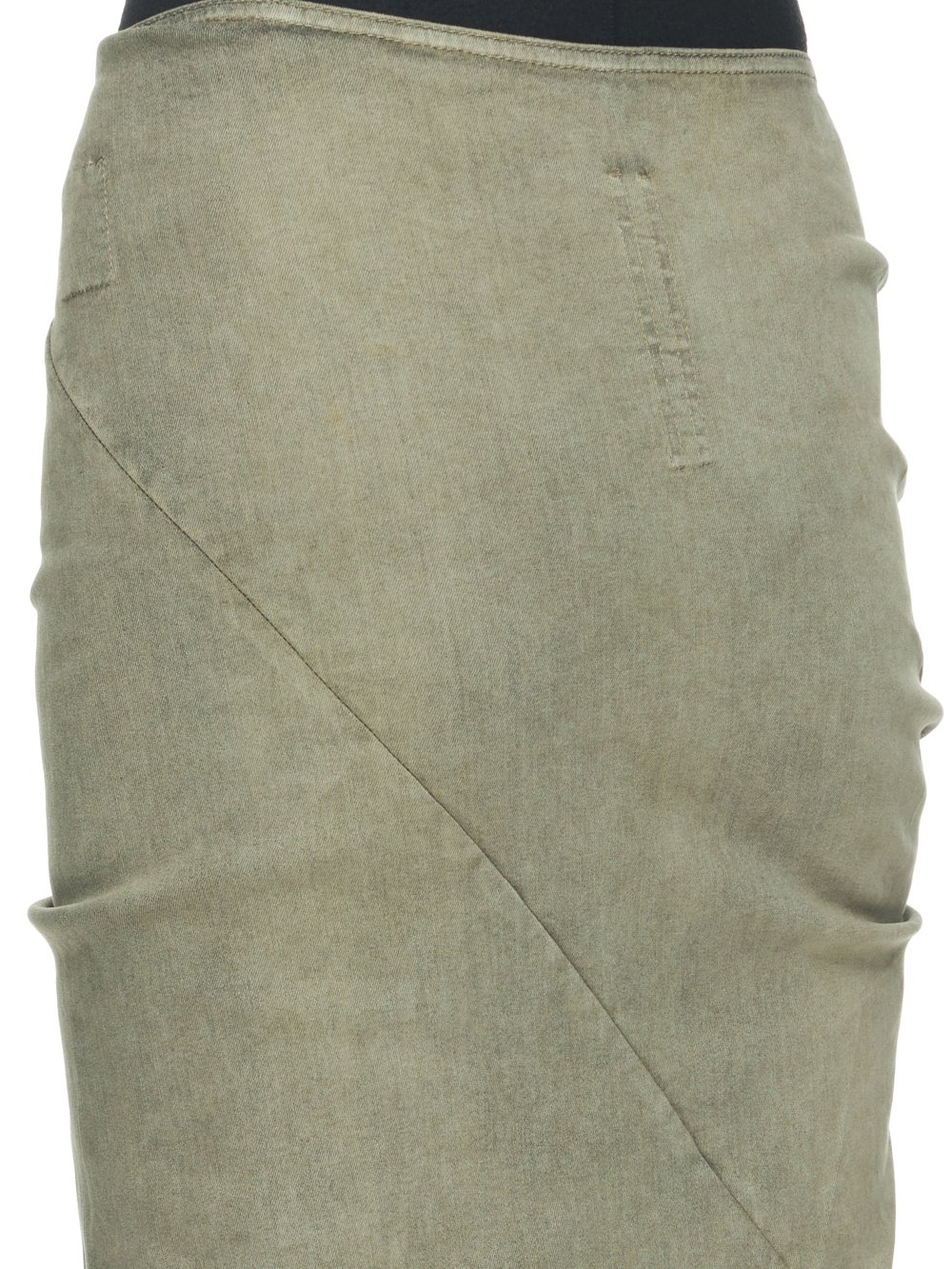 DRKSHDW FW23 LUXOR EDFU SKIRT KNEE IN MINERAL PEARL STRETCH DENIM