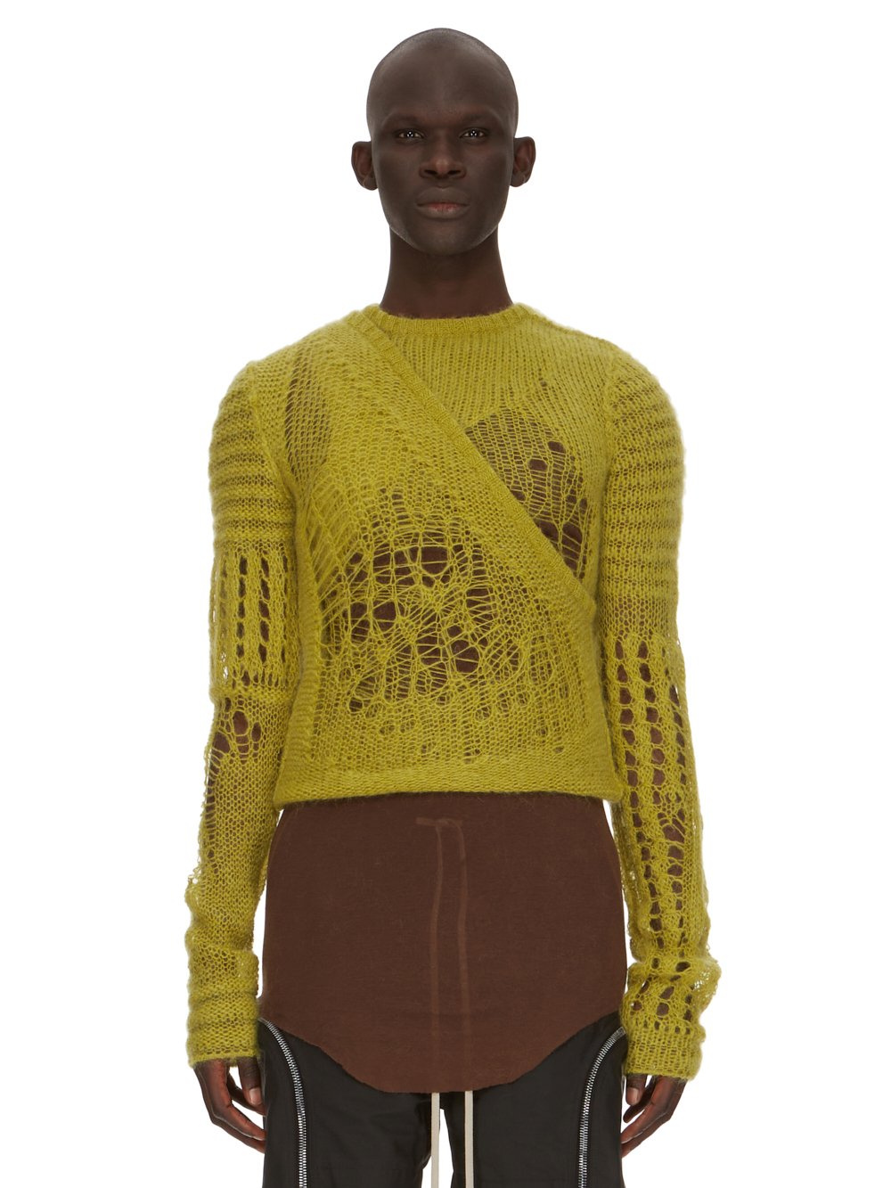 RICK OWENS FW23 LUXOR SPIDER BANANA IN SPIDER KNIT